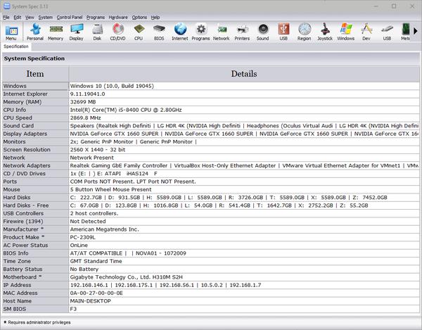System Spec 3.14 Portable